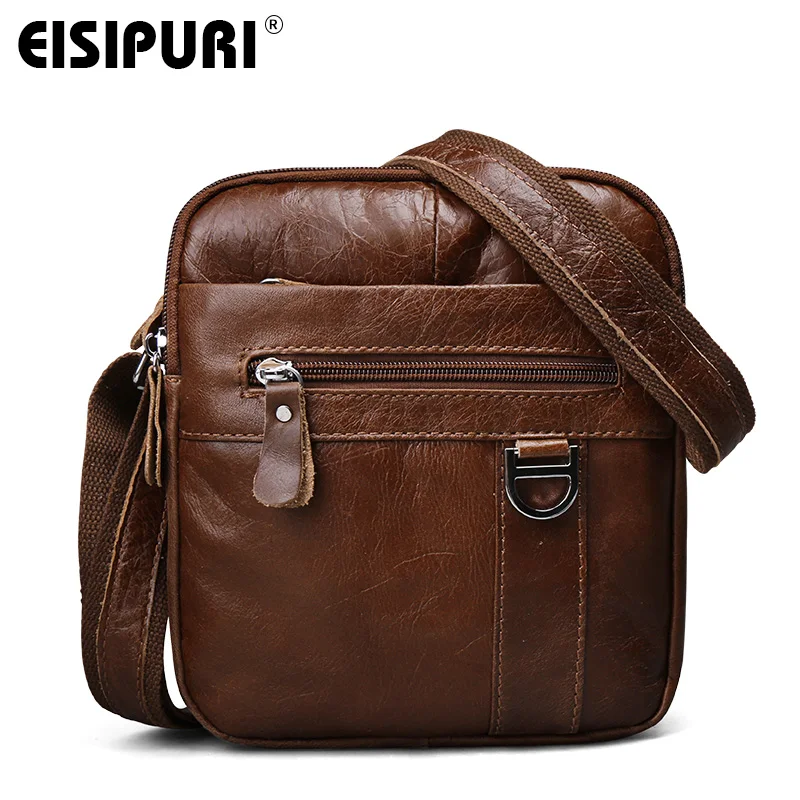 EISIPURI 2018 Genuine Leather Bags Men High Quality Messenger Bags Small Travel Dark Brown Crossbody Shoulder Bag For Men
EISIPURI 2018 Genuine Leather Bags Men High Quality Messenger Bags Small Travel Dark Brown Crossbody Shoulder Bag For Men