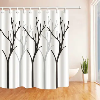 Simple character white theme grey black branche Multifunctional 70X70 Inch Waterproof Antibacterial Polyester Shower Curtain
Simple character white theme grey black branche Multifunctional 70X70 Inch Waterproof Antibacterial Polyester Shower Curtain