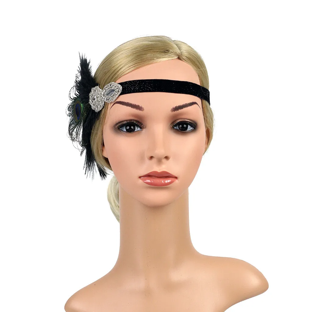 Flapper Feather Headband 20s Accessories Crystal Beaded Wedding Headpiece Korean Style Women Headband Coletero Pelo Mujer
Flapper Feather Headband 20s Accessories Crystal Beaded Wedding Headpiece Korean Style Women Headband Coletero Pelo Mujer