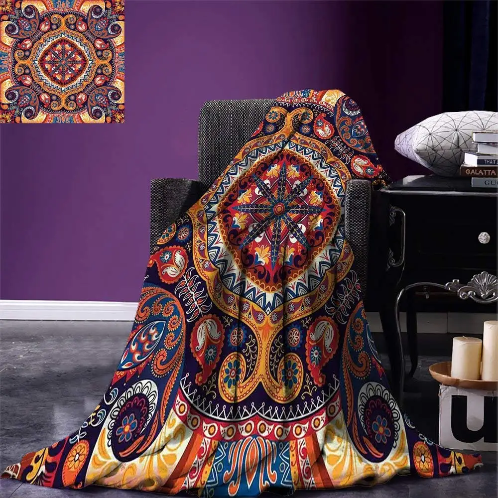 Paisley Throw Arabic Style Ornamental Rug Pattern Inspired Design with Flowers and Leaves Warm Microfiber Blanket
Paisley Throw Arabic Style Ornamental Rug Pattern Inspired Design with Flowers and Leaves Warm Microfiber Blanket