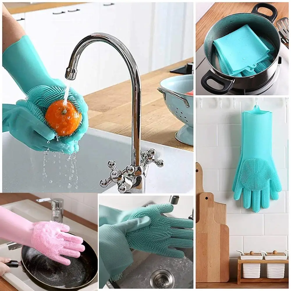 Double Magic Silicone Dish Washing Gloves Kitchen Rubber Wash Housekeeping Scrubbing Gloves for Cleaning car Pet brush
Double Magic Silicone Dish Washing Gloves Kitchen Rubber Wash Housekeeping Scrubbing Gloves for Cleaning car Pet brush