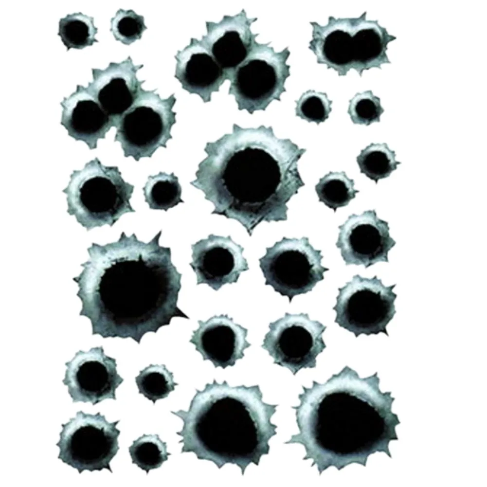 New Simulation Bullet Holes Car Vehicles Sticker Bullet Hole Crack Hole Car Motorcycle Accessories Car Styling
New Simulation Bullet Holes Car Vehicles Sticker Bullet Hole Crack Hole Car Motorcycle Accessories Car Styling
