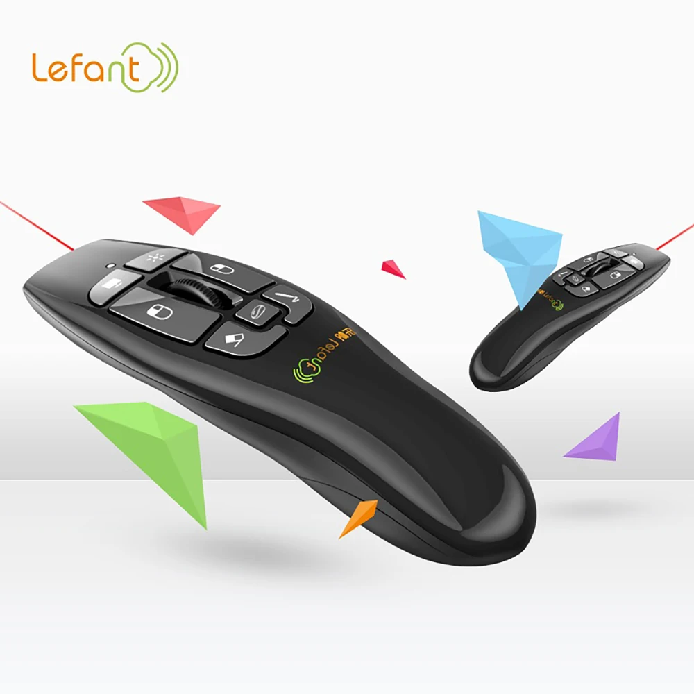 Lefant F8 Wireless Presenter 2.4GHz Air Mouse Remote Control with Red Laser Pointer Scroll Wheel for PPT Keynote Presentation
Lefant F8 Wireless Presenter 2.4GHz Air Mouse Remote Control with Red Laser Pointer Scroll Wheel for PPT Keynote Presentation