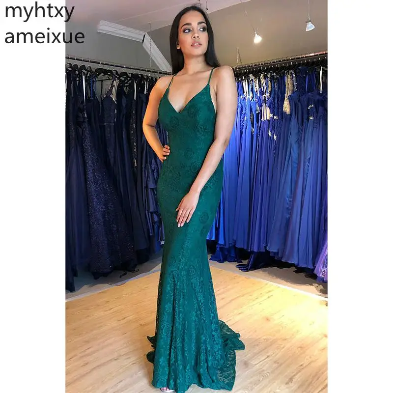 Sexy Evening Dresse Mermaid Prom Dress V-neck Sleeveless Backless Floor Length New Evening Gowns Custom Made Robe De Soiree
Sexy Evening Dresse Mermaid Prom Dress V-neck Sleeveless Backless Floor Length New Evening Gowns Custom Made Robe De Soiree
