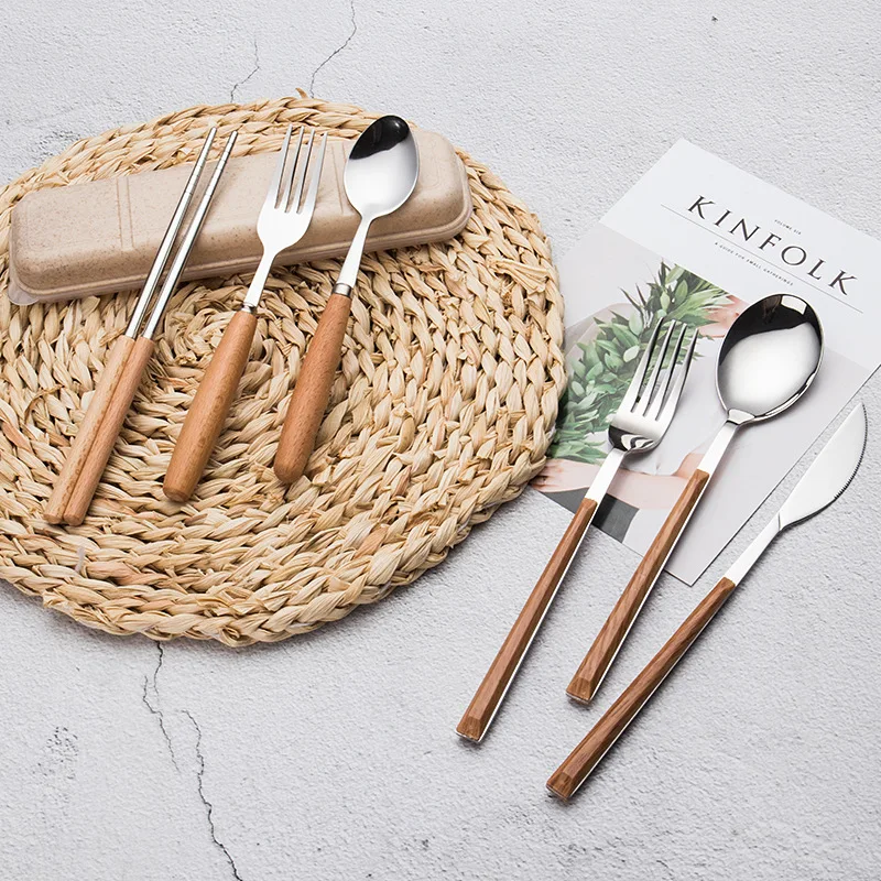 3 Pcs/set European Dinnerware Knife 304 Stainless Steel Western Cutlery Kitchen Food Tableware Portable Dinner Set with Wooden
3 Pcs/set European Dinnerware Knife 304 Stainless Steel Western Cutlery Kitchen Food Tableware Portable Dinner Set with Wooden