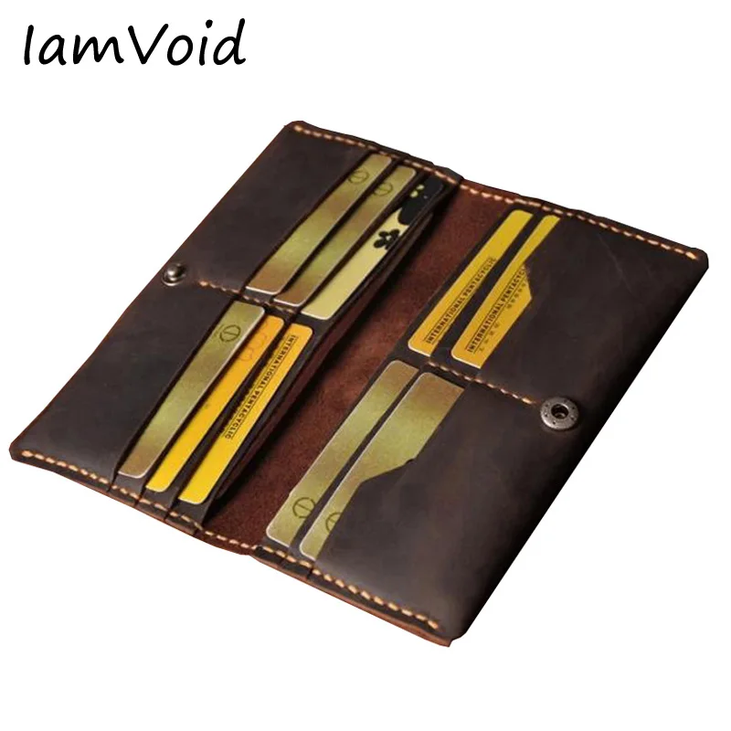IamVoid Minimalism Handmade Genuine Leather Wallet Vintage Crazy Horse Cowhide Leather Purse Thick Stitch Simple Money Holder
IamVoid Minimalism Handmade Genuine Leather Wallet Vintage Crazy Horse Cowhide Leather Purse Thick Stitch Simple Money Holder