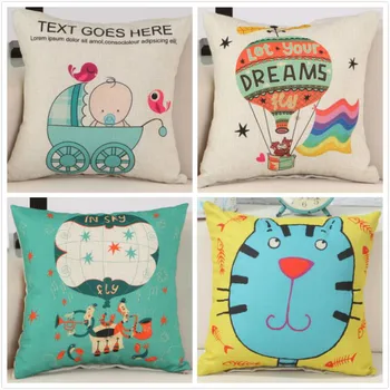 Cute cartoon children fire balloon printed linen cushion Cushion Cover covers sofa bed car home room Dec square wholesale FG152
Cute cartoon children fire balloon printed linen cushion Cushion Cover covers sofa bed car home room Dec square wholesale FG152