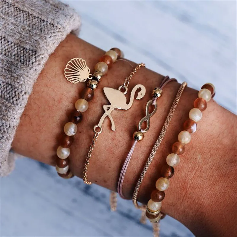 DIEZI Recommend Summer Beach Bohemia Bracelets Sets For Women Flamingo Shell Beads Bracelets Jewelry Gifts New 2019 Dropshipping
DIEZI Recommend Summer Beach Bohemia Bracelets Sets For Women Flamingo Shell Beads Bracelets Jewelry Gifts New 2019 Dropshipping