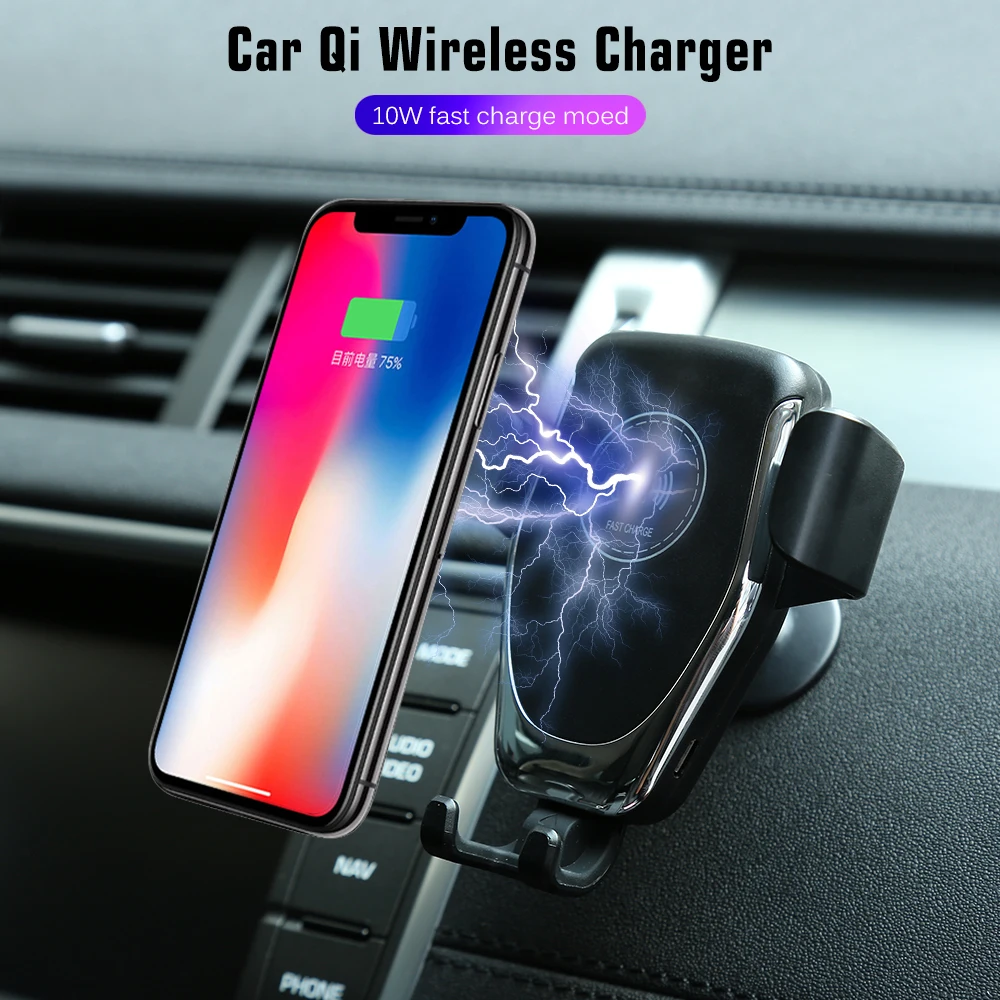 Phone holder Qi Wireless Charging Charger Car Air Outlet Holder for Cell Phone Hand-free Call Anti-slippery Anti-shock
Phone holder Qi Wireless Charging Charger Car Air Outlet Holder for Cell Phone Hand-free Call Anti-slippery Anti-shock