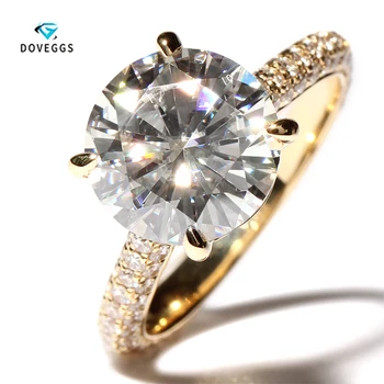DovEggs 4 Carat ct F Color Engagement Wedding Lab Grown Moissanite Diamond Ring With Real Diamond Genuine 14K 585 Yellow Gold
DovEggs 4 Carat ct F Color Engagement Wedding Lab Grown Moissanite Diamond Ring With Real Diamond Genuine 14K 585 Yellow Gold