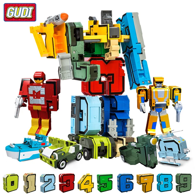 GUDI Creative Assembling Educational Blocks Action Figure Number Transformation Robot Deform Plane Car Gift Toys for Children
GUDI Creative Assembling Educational Blocks Action Figure Number Transformation Robot Deform Plane Car Gift Toys for Children