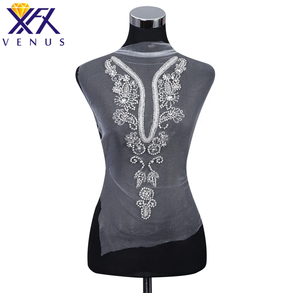 XFX VENUS 1 Piece Wedding Dress Evening Gown Rhinestone Crystal Beaded Bodice Patches Beads Trimming Shiny Beaded Applique
XFX VENUS 1 Piece Wedding Dress Evening Gown Rhinestone Crystal Beaded Bodice Patches Beads Trimming Shiny Beaded Applique