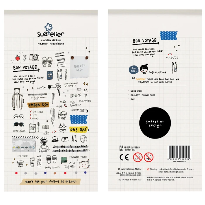 DIY Stickers Travel Note Kawaii Stickers for Diary Scrapbooking Notebook Greeting Card Decoration
DIY Stickers Travel Note Kawaii Stickers for Diary Scrapbooking Notebook Greeting Card Decoration