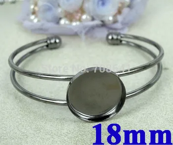 18mm Gunmetal Black Plated Circle Deep Bezel Blank Bangle Bases Cabochons Bracelet Cuff Bangle Settings Crafts Bulk Wholesale
18mm Gunmetal Black Plated Circle Deep Bezel Blank Bangle Bases Cabochons Bracelet Cuff Bangle Settings Crafts Bulk Wholesale