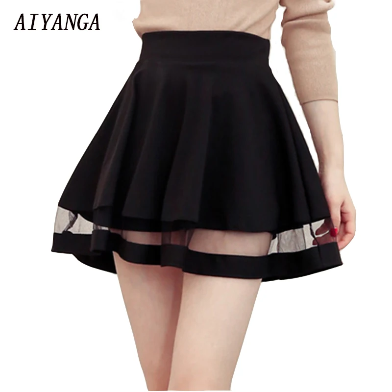 Shorts Skirts Women Patchwork Mesh 2018 Spring Summer Ladies Elastic Waist Solid Black Slim A-line Skirts For Woman Casual
Shorts Skirts Women Patchwork Mesh 2018 Spring Summer Ladies Elastic Waist Solid Black Slim A-line Skirts For Woman Casual