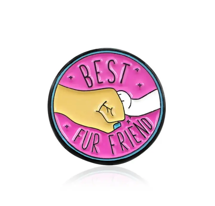 Fashion Enamel pin BEST FUR FRIEND Humans and animals are good friends creative brooch For Women
Fashion Enamel pin BEST FUR FRIEND Humans and animals are good friends creative brooch For Women