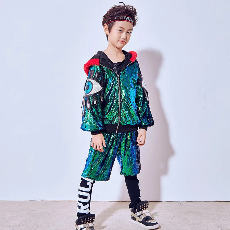 New Boys Street Dance Jazz Clothes Green Sequins Jacket Spring And Autumn Blouse Loose Jazz Dance Costumes
New Boys Street Dance Jazz Clothes Green Sequins Jacket Spring And Autumn Blouse Loose Jazz Dance Costumes