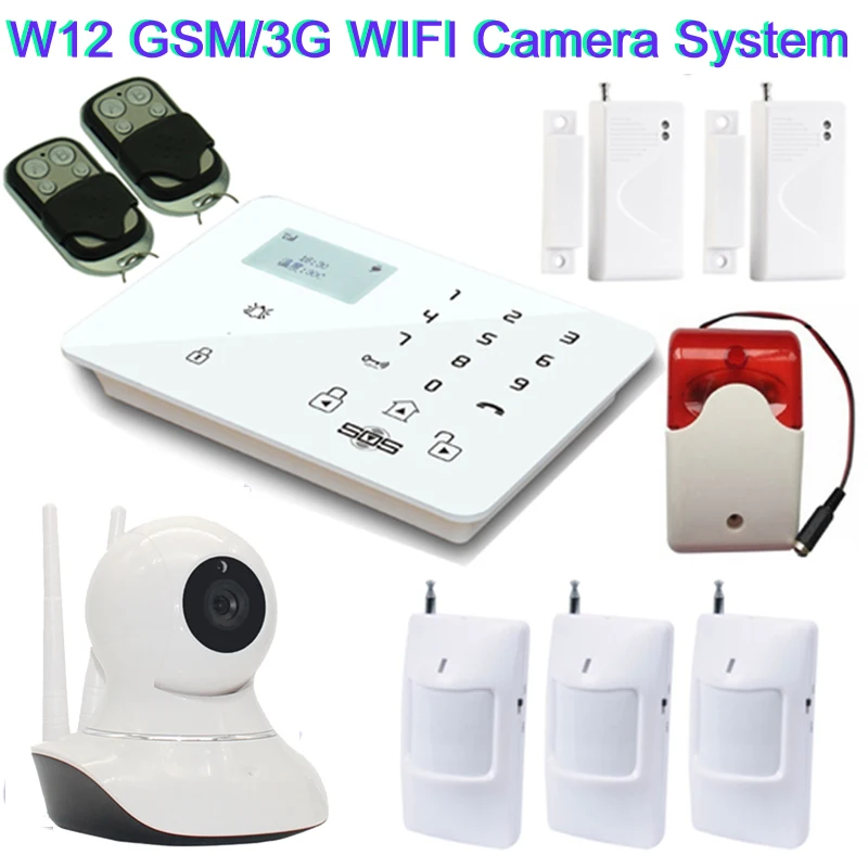 Home Security Camera System GSM/3G IP Camera Wireless SMS Camera With GSM Alarm System Siren Strobe PIR Motion Control W12D
Home Security Camera System GSM/3G IP Camera Wireless SMS Camera With GSM Alarm System Siren Strobe PIR Motion Control W12D