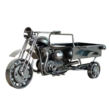Metal Handmade Three Wheels with Bucket Motorcycle Model Ornaments Creative Vintage Iron Motorbike Figurines Desktop Crafts Gift
Metal Handmade Three Wheels with Bucket Motorcycle Model Ornaments Creative Vintage Iron Motorbike Figurines Desktop Crafts Gift