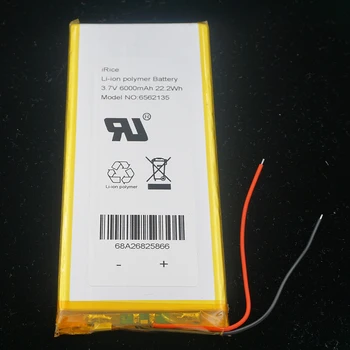 XINJ 3.7V 6000 mAh lithium polymer battery li ion li po cell 6562135 For GPS Sat Nav Phone ipod PAD PSP MID E-book DVD Tablet PC
XINJ 3.7V 6000 mAh lithium polymer battery li ion li po cell 6562135 For GPS Sat Nav Phone ipod PAD PSP MID E-book DVD Tablet PC