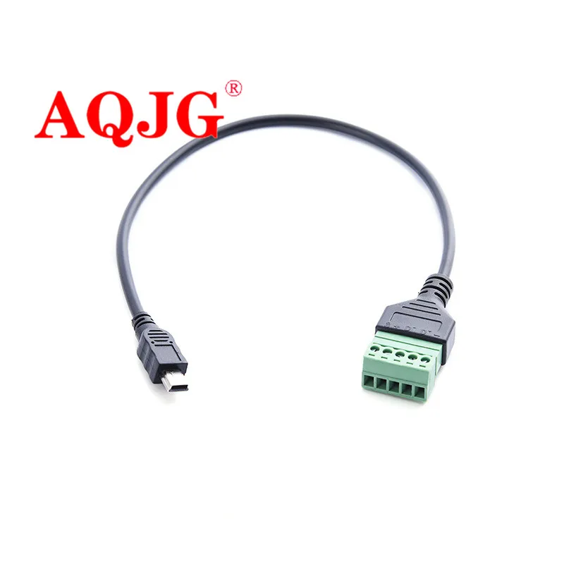 30cm Mini 5p revolution green terminal screw screw pluggable connector data transmission and charging extension cable
30cm Mini 5p revolution green terminal screw screw pluggable connector data transmission and charging extension cable