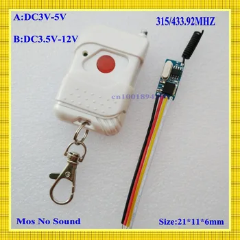Micro Mini-sized Wireless Remote Control Switch DC3V 3.7V 4V 4.5V 5V Contactless Control System no noise Learning Momentary T
Micro Mini-sized Wireless Remote Control Switch DC3V 3.7V 4V 4.5V 5V Contactless Control System no noise Learning Momentary T