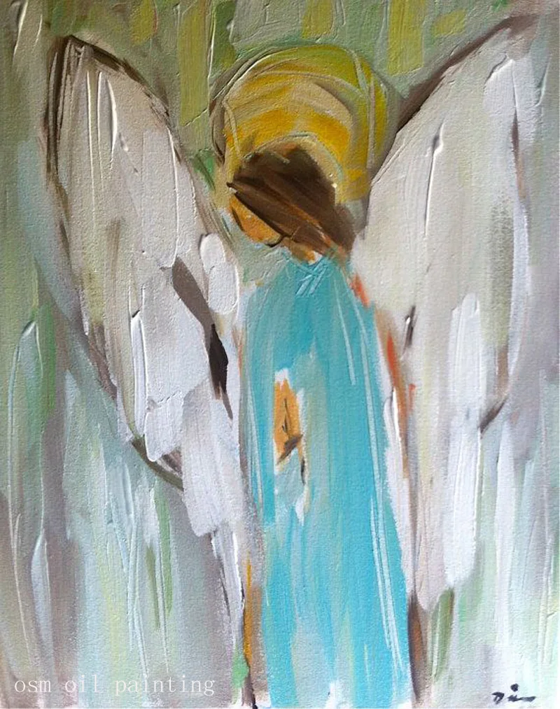 Top Skill Hand Painted Blue Angel Painting Canvas Abstract Wall Artwork Knife Palette Oil Painting on Canvas for Living Room
Top Skill Hand Painted Blue Angel Painting Canvas Abstract Wall Artwork Knife Palette Oil Painting on Canvas for Living Room