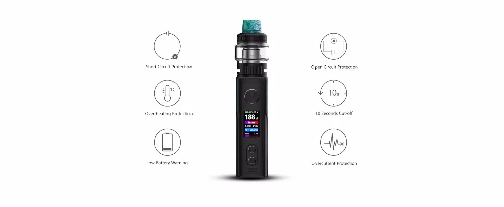 Original Vandy Vape Swell Kit 188W Swell Box MOD 3ml Tank Single Mesh Coil Vandyvape Electronic Cigarette Vape waterproof PCBA 01 (21)