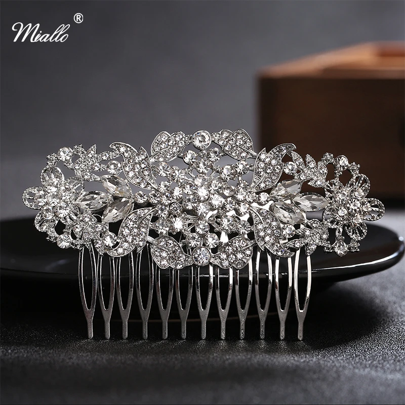 Miallo Flowers Women's Hairpins Handmade Rhinestone Hair Combs for Bride Clear Austrian Crystal Wedding Hair Accessories
Miallo Flowers Women's Hairpins Handmade Rhinestone Hair Combs for Bride Clear Austrian Crystal Wedding Hair Accessories