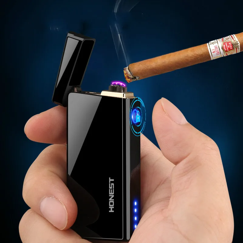 Cigarette Lighter Plasma Electric Usb Charging Lighters Arc Plasma Windproof Eletronic Pulse Lighter for Men Cigar smoker
Cigarette Lighter Plasma Electric Usb Charging Lighters Arc Plasma Windproof Eletronic Pulse Lighter for Men Cigar smoker