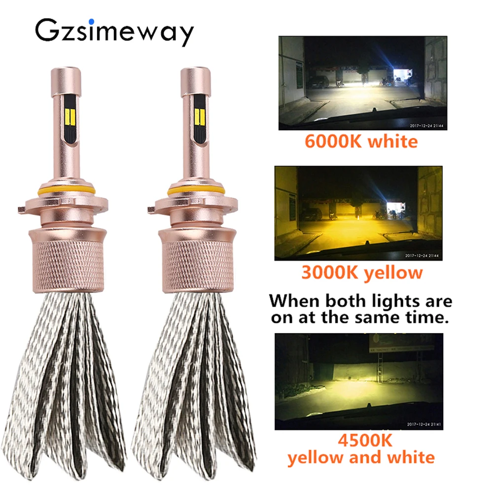 2PCS H7 led H1 H4 H11 9005 D1S D2S car headlight dual color tricolor 3000k 4300K 6000K 90W H3 H9 9006 Auto fog light bulbs 12V
2PCS H7 led H1 H4 H11 9005 D1S D2S car headlight dual color tricolor 3000k 4300K 6000K 90W H3 H9 9006 Auto fog light bulbs 12V