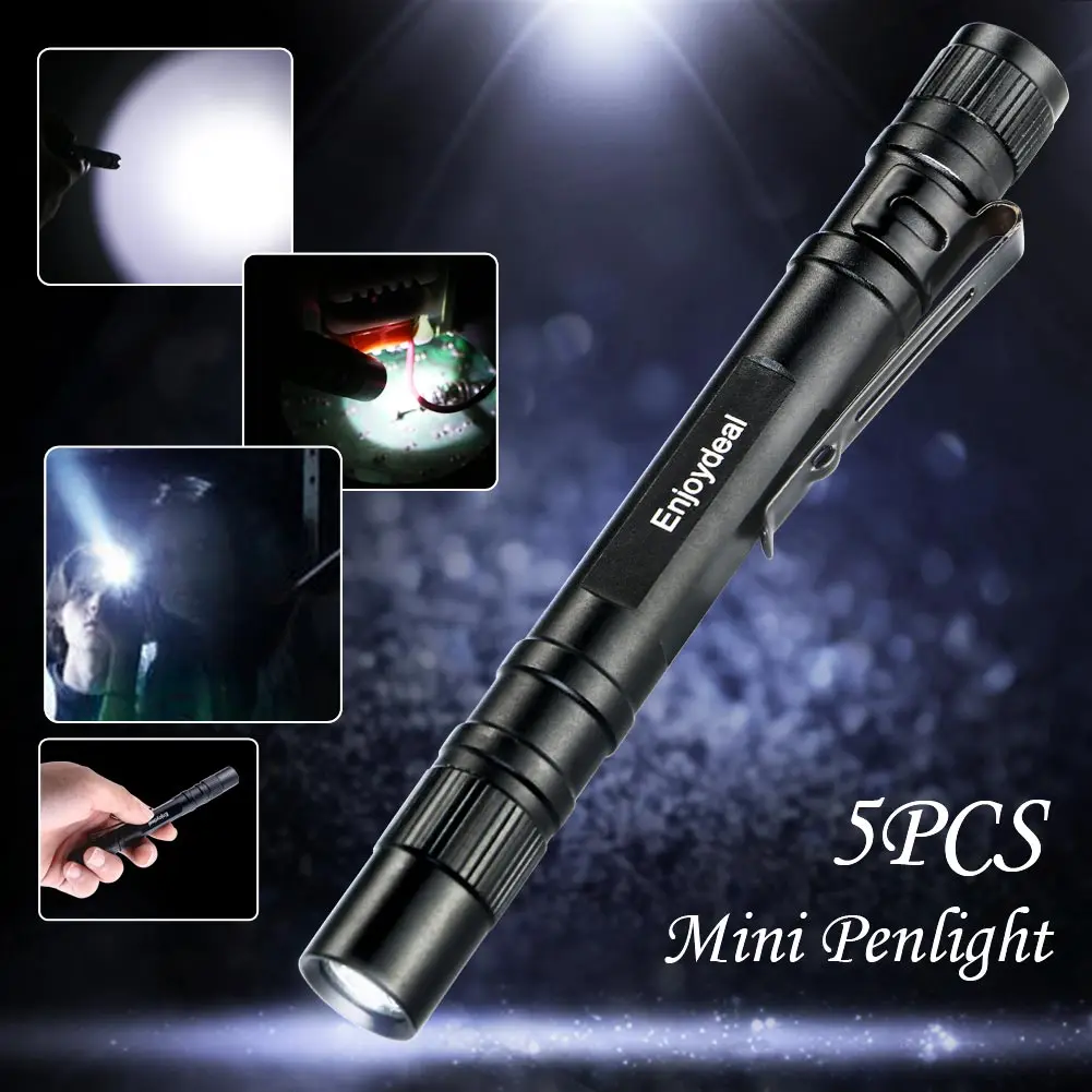 New Enjoydeal LED 1000Lumens Lamp Clip Mini Penlight Flashlight Torch 5PC For Outdoor
New Enjoydeal LED 1000Lumens Lamp Clip Mini Penlight Flashlight Torch 5PC For Outdoor