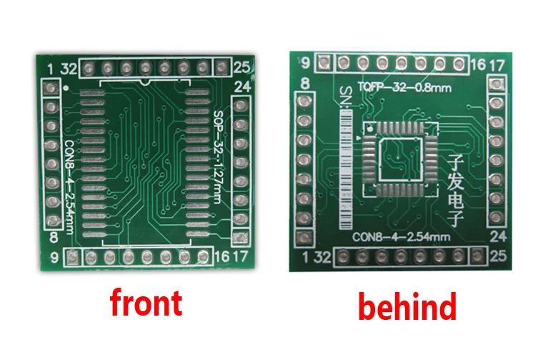 TQFP32 LQFP32 SOP32-DIP32 adapter Socket Adapter plate PCB PB-FREE without Pin Header
TQFP32 LQFP32 SOP32-DIP32 adapter Socket Adapter plate PCB PB-FREE without Pin Header