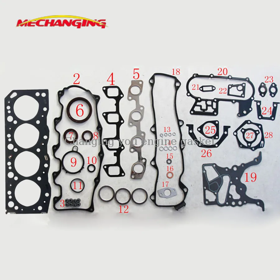 FOR TOYOTA MARK II Saloon 2.4 TD 2LT METAL Automotive Spare Parts Engine Parts Auto Parts Full Set Engine Gasket 04111-54040
FOR TOYOTA MARK II Saloon 2.4 TD 2LT METAL Automotive Spare Parts Engine Parts Auto Parts Full Set Engine Gasket 04111-54040