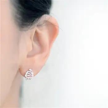 Fashion hollow out ice cream stud earrings, manual drawing surface treatment cream stud earrings
Fashion hollow out ice cream stud earrings, manual drawing surface treatment cream stud earrings