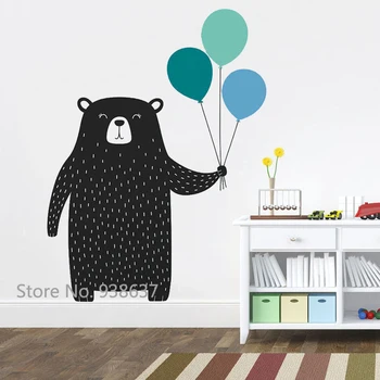 Cute Bear with Balloons Wall Stickers Woodland Animal Vinyl Wall Decal for Kids Room Bedroom Nursery Wall Tattoo Decor JW336
Cute Bear with Balloons Wall Stickers Woodland Animal Vinyl Wall Decal for Kids Room Bedroom Nursery Wall Tattoo Decor JW336