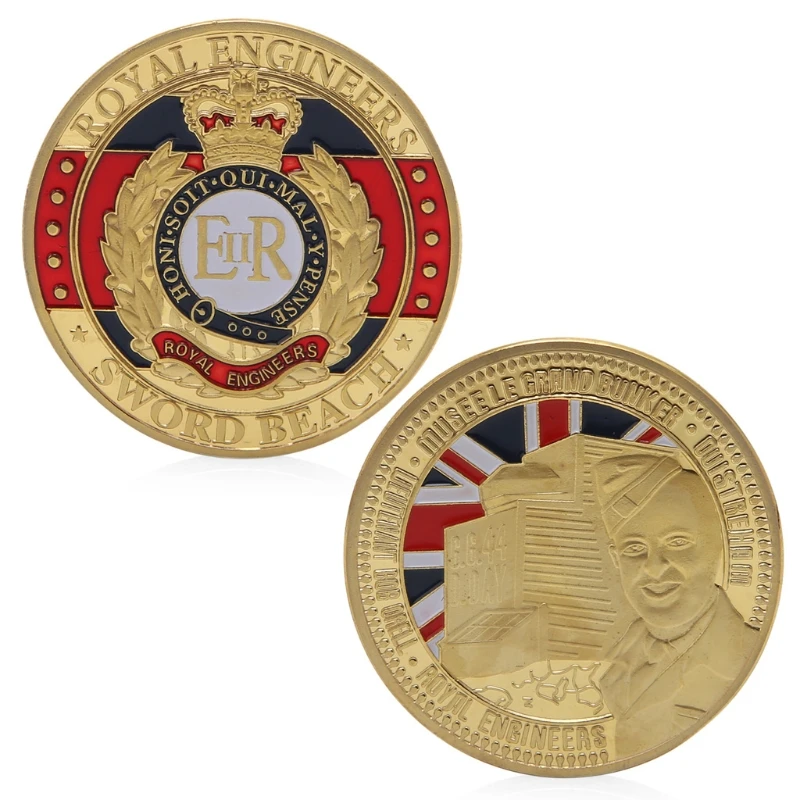 Royal Engineers Commemorative Coins Sword Beach Gold Plated Souvenir Collectors Collection treasures
Royal Engineers Commemorative Coins Sword Beach Gold Plated Souvenir Collectors Collection treasures