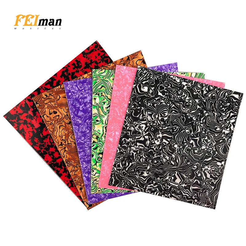 Pleroo Celluloid Material Blank Sheet for Acoustic Guitar Pickguard Self Adhesive 24cmx22cm Quality Scratch Plate Multi color
Pleroo Celluloid Material Blank Sheet for Acoustic Guitar Pickguard Self Adhesive 24cmx22cm Quality Scratch Plate Multi color