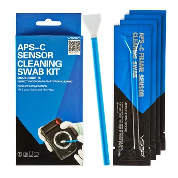 Professional VSGO APS-C Frame Sensor Cleaning Swab Kit 10pcs Pack For DSLR Camera Sensor Lens Phone Screen Keyboard and Glasses.
Professional VSGO APS-C Frame Sensor Cleaning Swab Kit 10pcs Pack For DSLR Camera Sensor Lens Phone Screen Keyboard and Glasses.