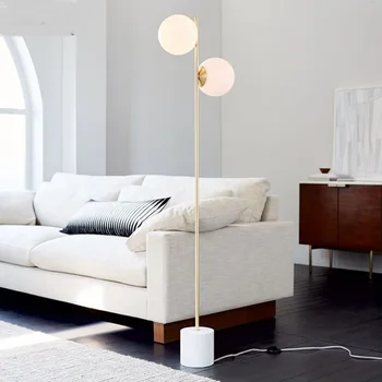 Modern glass ball floor lamp Nordic bedroom bedside lamp round the living room sofa 2 heads floor light ZA81599
Modern glass ball floor lamp Nordic bedroom bedside lamp round the living room sofa 2 heads floor light ZA81599