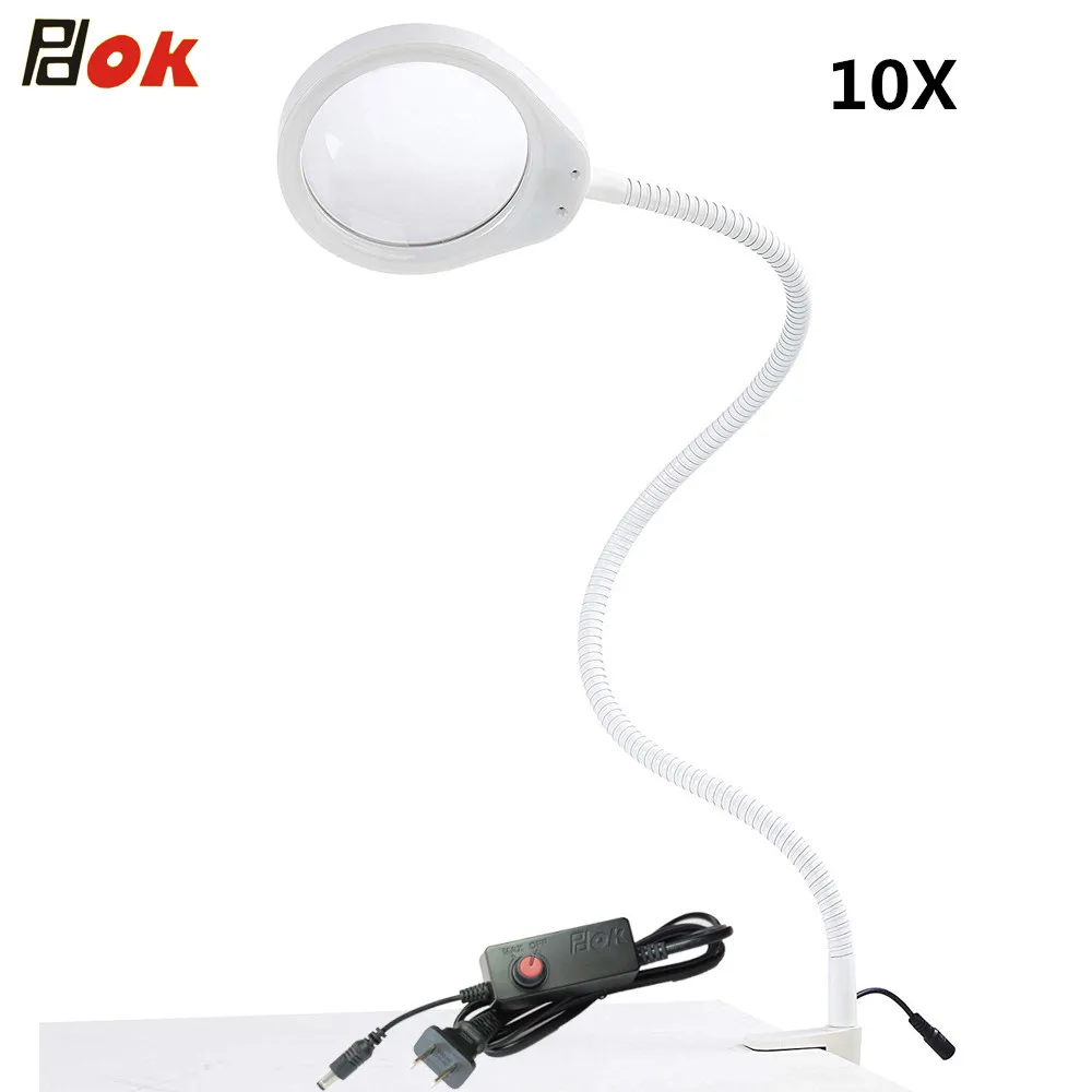 10x Desktop Reading Magnifier Hands Free Standing Foldable Portable Lighted Lamp Top Desk Magnifier Magnifying Glass LED Light
10x Desktop Reading Magnifier Hands Free Standing Foldable Portable Lighted Lamp Top Desk Magnifier Magnifying Glass LED Light