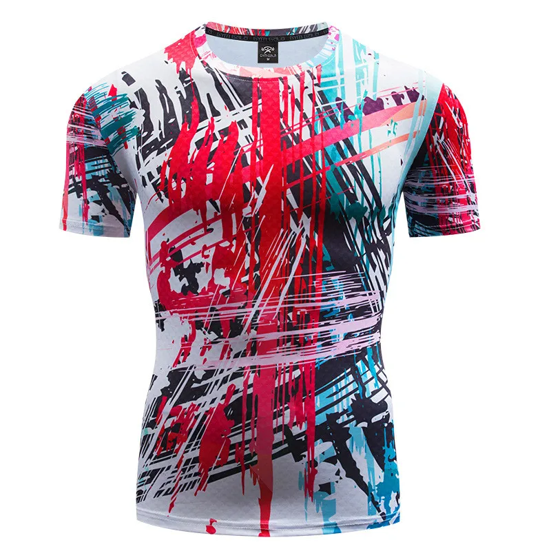 New Funny Mens Fitness 3D Graffiti Print short Sleeves Skin Tights T Shirt Bodybuilding Compression Shirts Crossfit Workout Tops
New Funny Mens Fitness 3D Graffiti Print short Sleeves Skin Tights T Shirt Bodybuilding Compression Shirts Crossfit Workout Tops