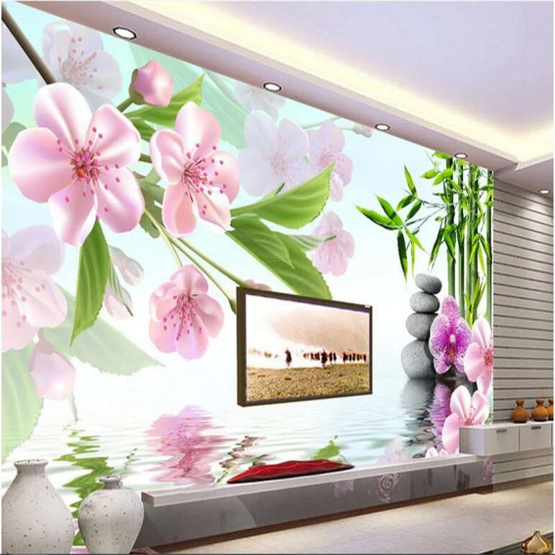 beibehang Custom wallpaper beautiful flower green bamboo stone water reflection 3D TV backdrop wall
beibehang Custom wallpaper beautiful flower green bamboo stone water reflection 3D TV backdrop wall