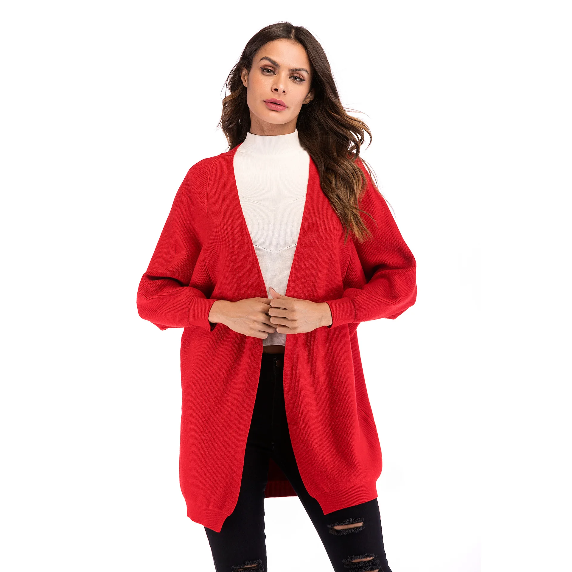 Autumn Women Bat Sleeve Sweater Female Long Sleeve 2018 New Red Loose Lazy Wind Knit Cardigan Coat
Autumn Women Bat Sleeve Sweater Female Long Sleeve 2018 New Red Loose Lazy Wind Knit Cardigan Coat