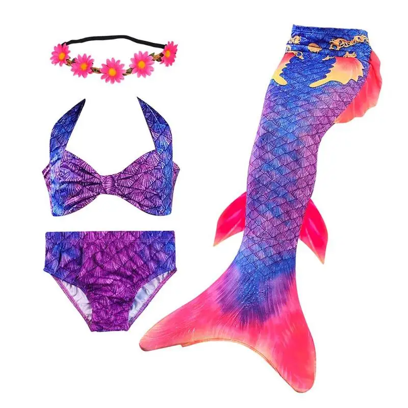4pcs Cute Girls Fish Tails Bikini Set Halter Swimsuit Kids Children Beach Swimwear Headwear Cosplay Costume
4pcs Cute Girls Fish Tails Bikini Set Halter Swimsuit Kids Children Beach Swimwear Headwear Cosplay Costume