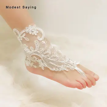 Real Unique Ivory Lace Bridal Barefoot Sandals 2019 Women Anklet Shoes Lace Leg Chain Beach Ankle Bracelets Wedding Accessories
Real Unique Ivory Lace Bridal Barefoot Sandals 2019 Women Anklet Shoes Lace Leg Chain Beach Ankle Bracelets Wedding Accessories