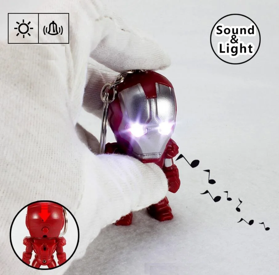 The Avengers 3 Super Hero Iron Man Tony STARK LED Flashlight Action Figures Toys With Sound Keychain Bags Accessories figura 
The Avengers 3 Super Hero Iron Man Tony STARK LED Flashlight Action Figures Toys With Sound Keychain Bags Accessories figura