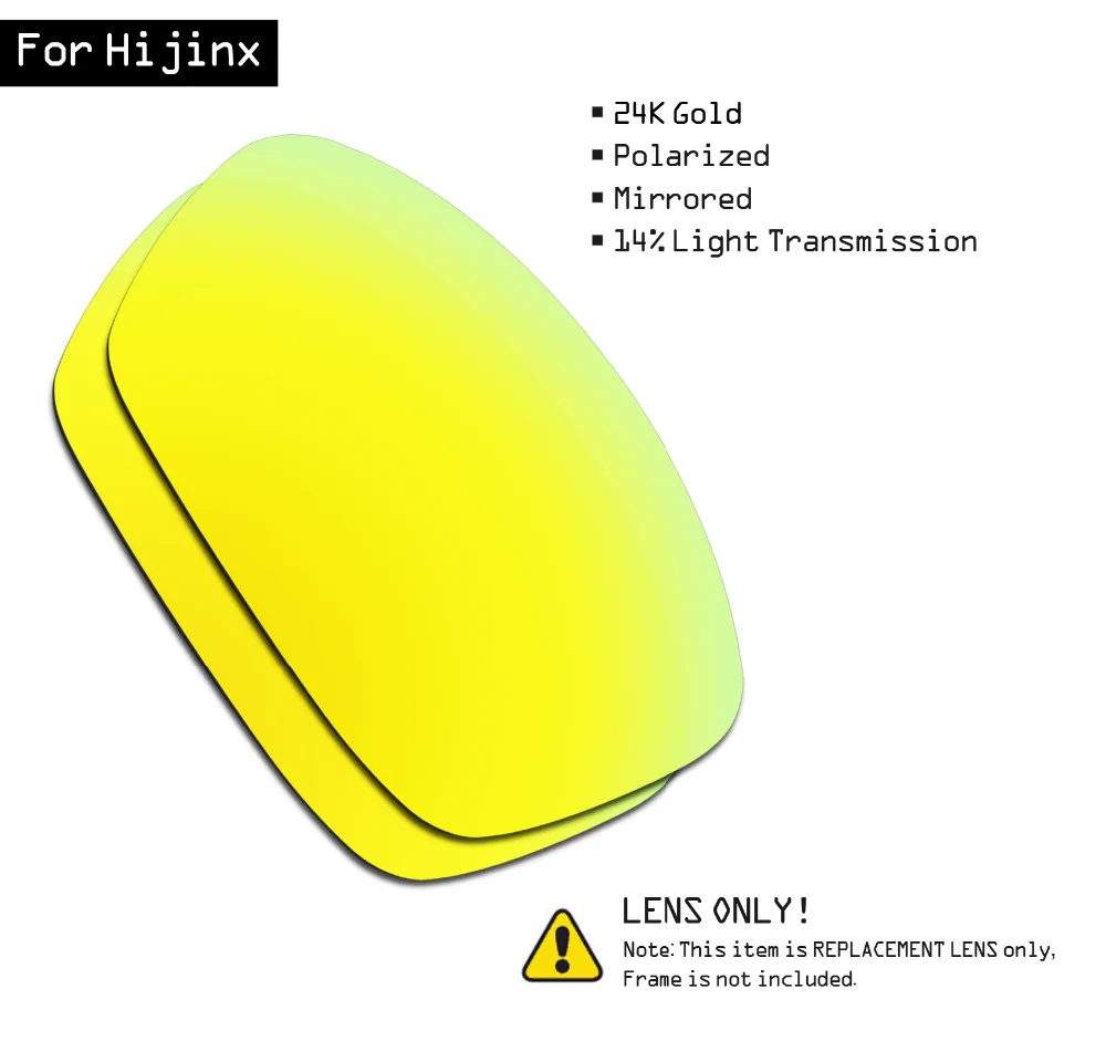 Поляризованные солнцезащитные очки SmartVLT, Сменные линзы для Oakley Hijinx - 24K Gold
Поляризованные солнцезащитные очки SmartVLT, Сменные линзы для Oakley Hijinx - 24K Gold