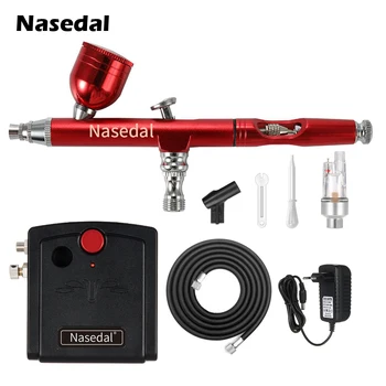 Nasedal mini Airbrush Compressor Kit Red 0.3mm Dual-Action Air Brush Car Nail Paint Gun Cake Decor Makeup Tattoo Spray Painting
Nasedal mini Airbrush Compressor Kit Red 0.3mm Dual-Action Air Brush Car Nail Paint Gun Cake Decor Makeup Tattoo Spray Painting
