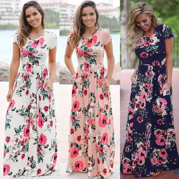 2019 Summer Long Dress Floral Print Boho Beach Dress Tunic Maxi Dress Women Evening Party Dress Sundress Vestidos de festa XXXL
2019 Summer Long Dress Floral Print Boho Beach Dress Tunic Maxi Dress Women Evening Party Dress Sundress Vestidos de festa XXXL